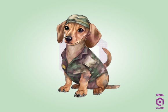 Download Dachshund Wearing ARMY Uniform - Dachshund Collection