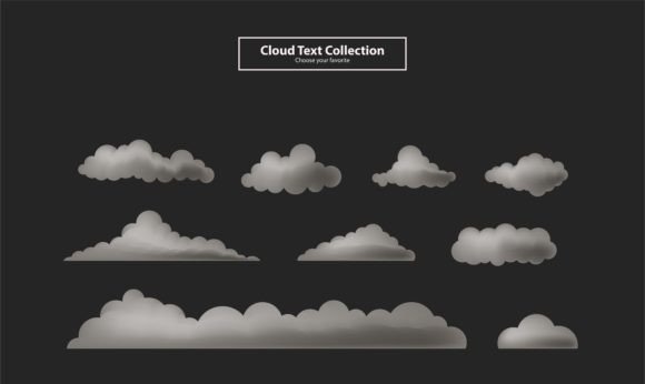 Download Cartoon Clouds Collection Set Background - Cartoon clouds Collection