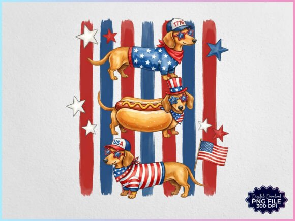 Download Patriotic Dachshund Dog PNG - Dachshund Collection