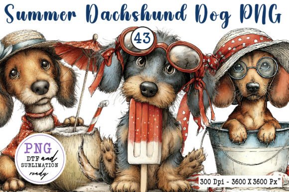Download Summer Dachshund Dog PNG Clipart - Dachshund Collection