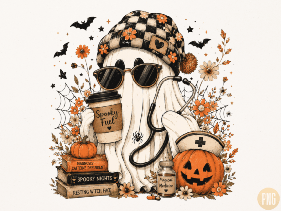 Download Spooky Ghost Nurse PNG , Cute Halloween - Nurse Collection