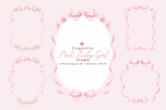 Download Coquette Nursery Baby Gir Frame Clipart - Nurse Collection