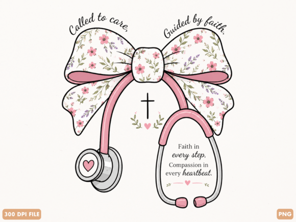 Download Called to Care Nurse Coquette Bow PNG - Nurse Collection
