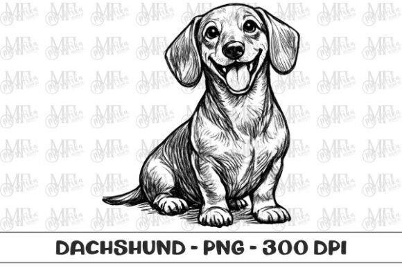 Download Dachshund Dog Sketch PNG - Dachshund Collection